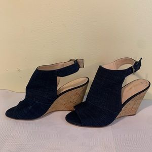 Nine West open toe wedge heel